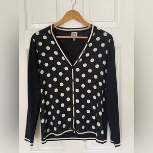 Anne Klein Womens Polka Dot Cardigan
S